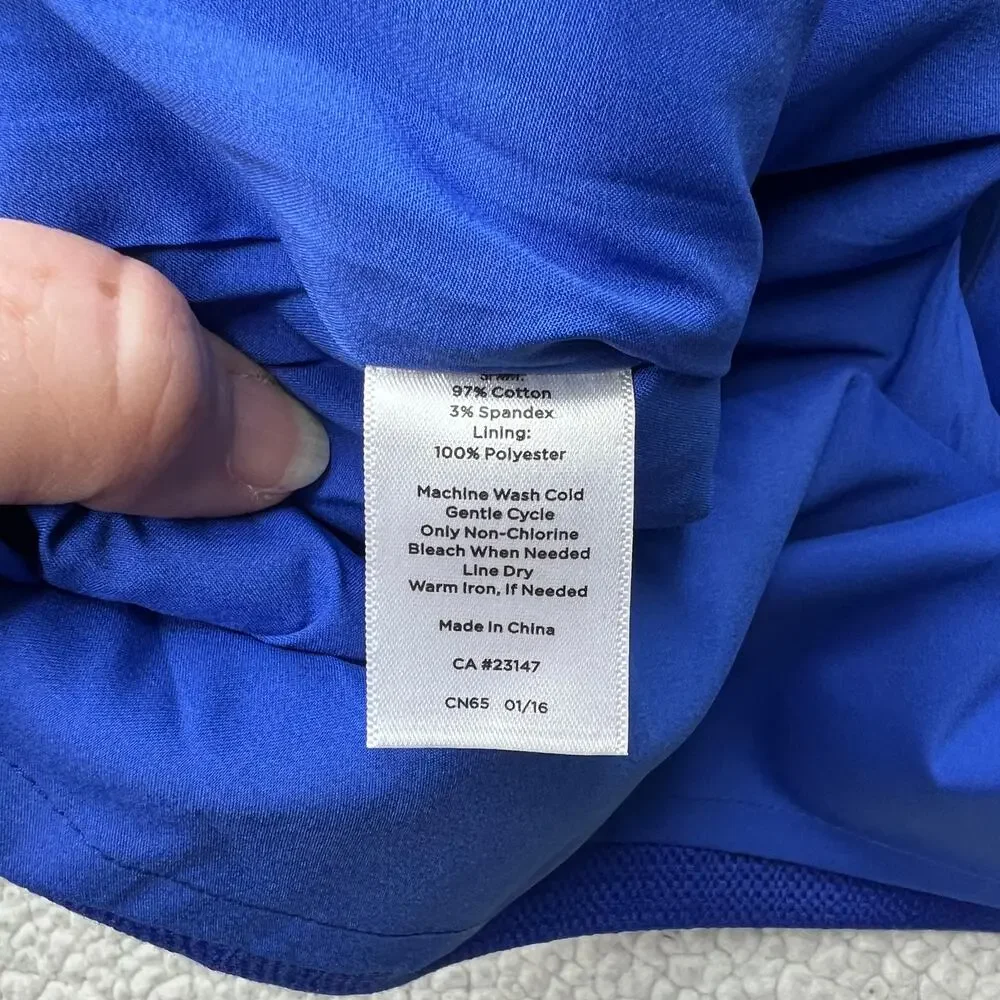 Talbots Bright Blue Pencil Skirt Size 4 - Picture 5 of 7